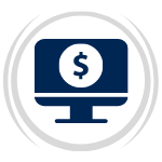 computer with money sign